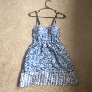 Spaghetti strap fit and flare dress